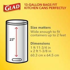 Glad Trash Bags ForceFlex 100-Pack 13-Gallon Gray Plastic Kitchen Trash Bag -Swiffer Online Trade 18175053