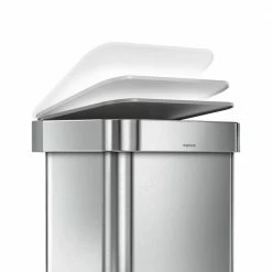 simplehuman Trash Cans 12-Gallon Brushed Stainless Steel Touchless Trash Can with Lid -Swiffer Online Trade 40469450