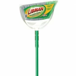 Libman Brooms 13.75-in Poly Fiber Angle with Dustpan Upright Broom -Swiffer Online Trade 42278329