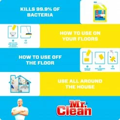 Mr. Clean All-Purpose Cleaners Antibacterial multi-surface 128-fl oz Summer Citrus Disinfectant Liquid All-Purpose Cleaner 16 Mr. Clean All-Purpose Cleaners Antibacterial multi-surface 128-fl oz Summer Citrus Disinfectant Liquid All-Purpose Cleaner -Swiffer Online Trade 42444369
