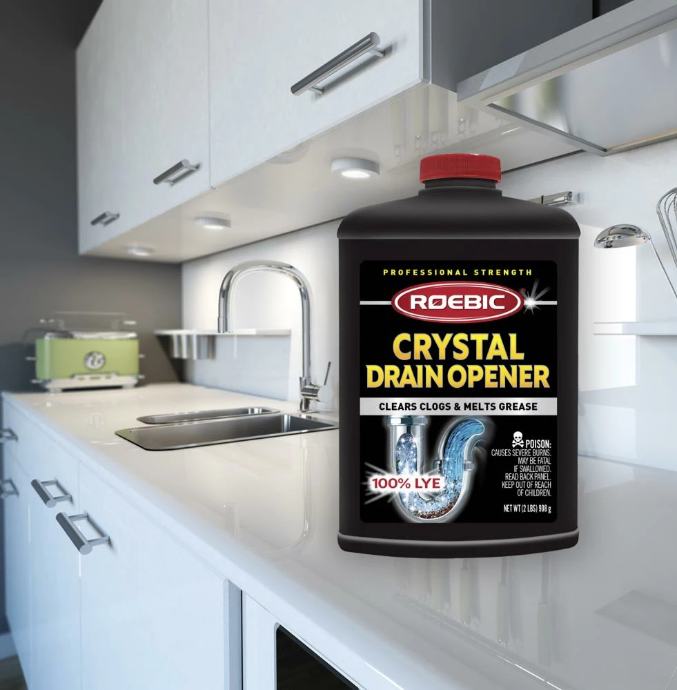 Roebic Laboratories, Inc. Drain Cleaners 2 lb. Heavy Duty Crystal Drain Opener 32-oz Drain Cleaner Crystals 4 Roebic Laboratories, Inc. Drain Cleaners 2 lb. Heavy Duty Crystal Drain Opener 32-oz Drain Cleaner Crystals - Image 2