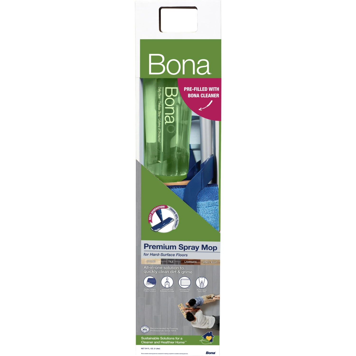 Bona Spray Mops Single Nozzle 34-fl oz Spray Mop 7 Bona Spray Mops Single Nozzle 34-fl oz Spray Mop - Image 5