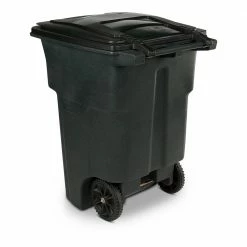 Toter Trash Cans 96-Gallon Greenstone Plastic Wheeled Trash Can with Lid 17 Toter Trash Cans 96-Gallon Greenstone Plastic Wheeled Trash Can with Lid -Swiffer Online Trade 44145990