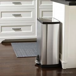 simplehuman Trash Cans 38-Liter Brushed Stainless Steel Steel Trash Can with Lid -Swiffer Online Trade 44258105 scaled