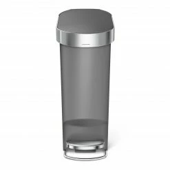 simplehuman Trash Cans 40-Liter Grey Plastic Steel Trash Can with Lid -Swiffer Online Trade 44307394 scaled