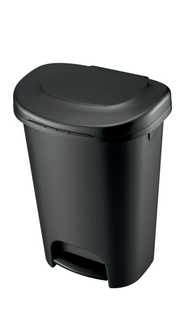 Rubbermaid Trash Cans 13-gal Black Step-On Wastebasket 3 Rubbermaid Trash Cans 13-gal Black Step-On Wastebasket