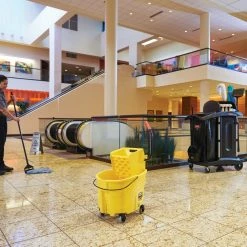 Rubbermaid Commercial Products Mop Wringer Buckets WaveBrake 35-Quart Commercial Mop Wringer Bucket with Wheels -Swiffer Online Trade 44727939 scaled