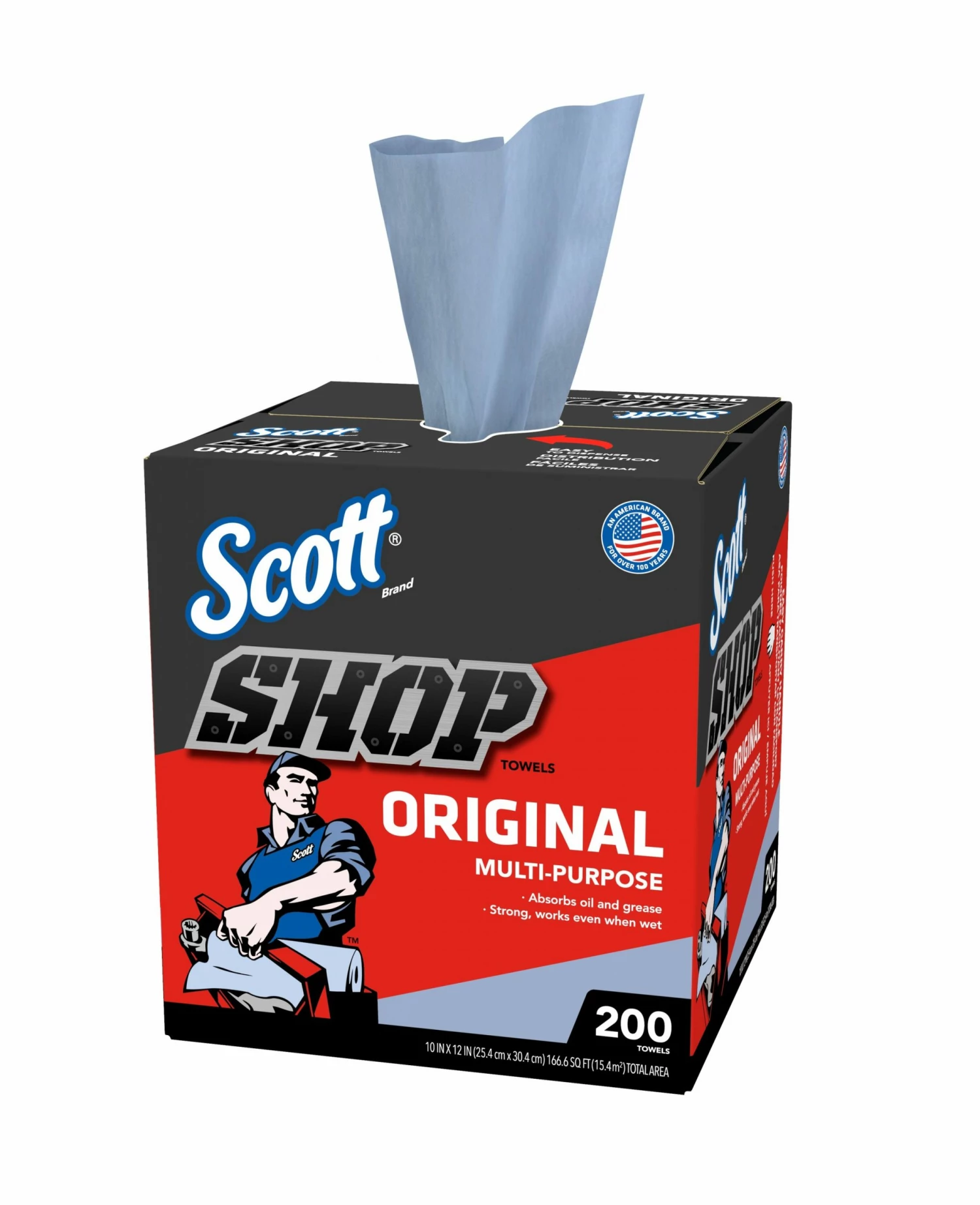 SCOTT Cleaning Cloths 200-Pack Paper Shop Towel 4 SCOTT Cleaning Cloths 200-Pack Paper Shop Towel - Image 2